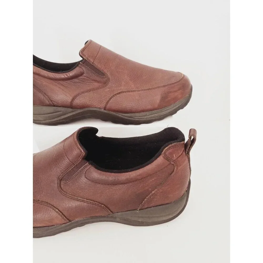 LL Bean Brown Leather Slip On Causal Mens Shoes Size 11.5 - Picture 2 of 7